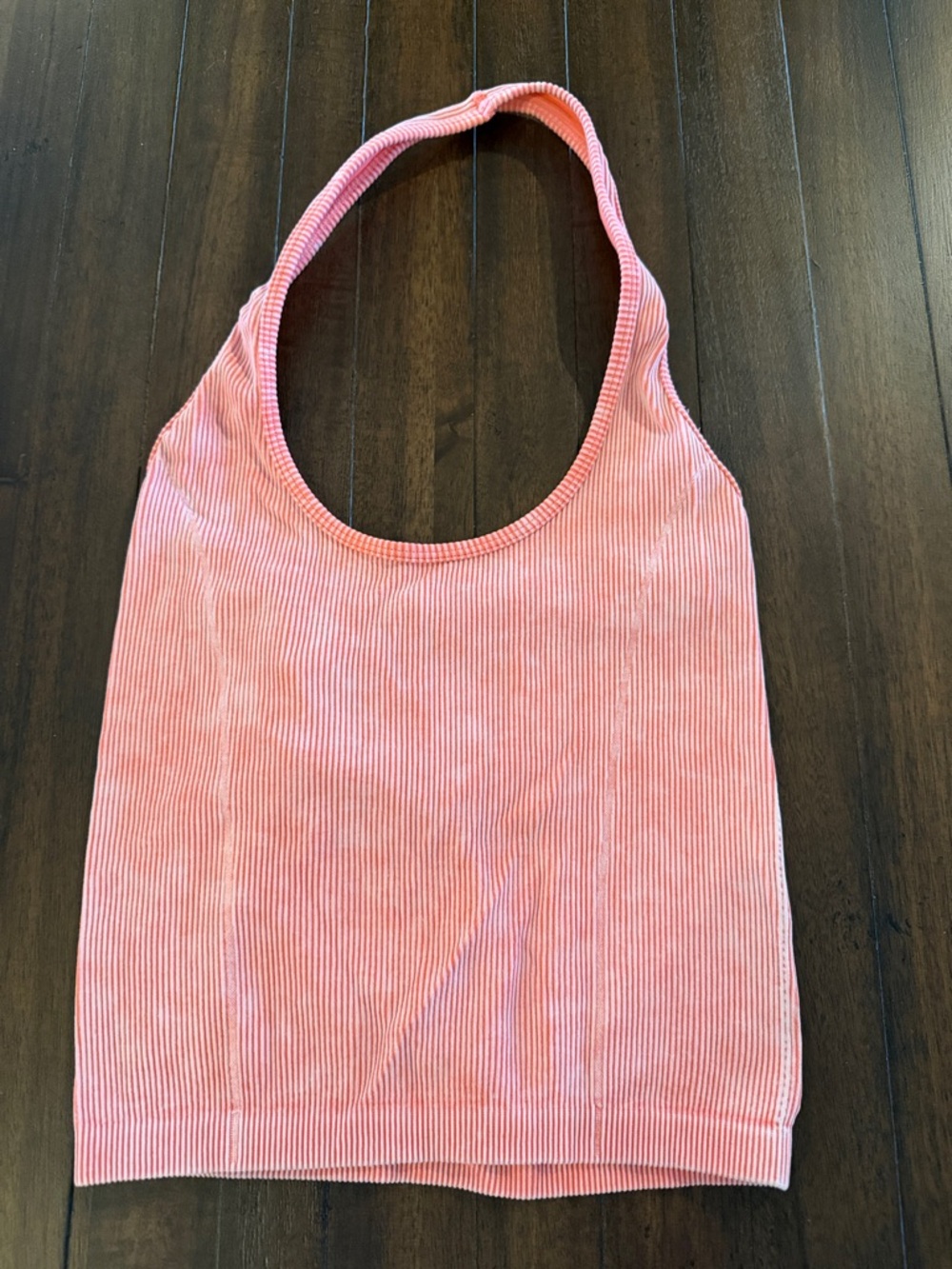 American Eagle Outfitters Coral Pink Ribbed Tank